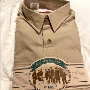 Filson Feather Cloth Shirt, Long Sleeve, Desert Tan - NWT
